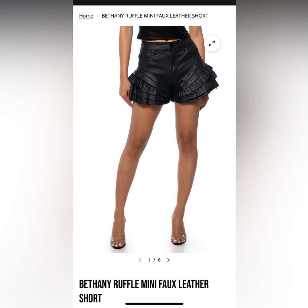AKIRA Black High Waist Ruffle Shorts